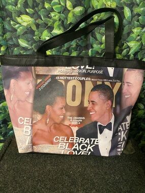 Celebrate Black Love Reusable Tote Bag - Black Trim